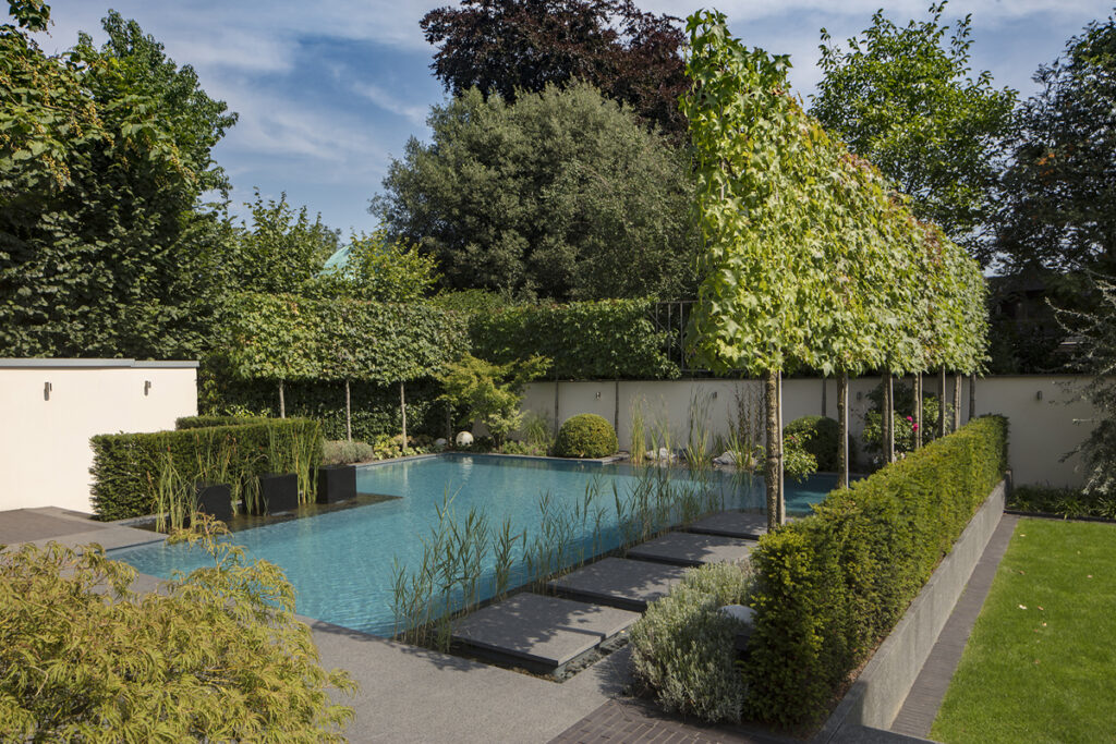Moderner Schwimmteich Garten Terpelle Bocholt 